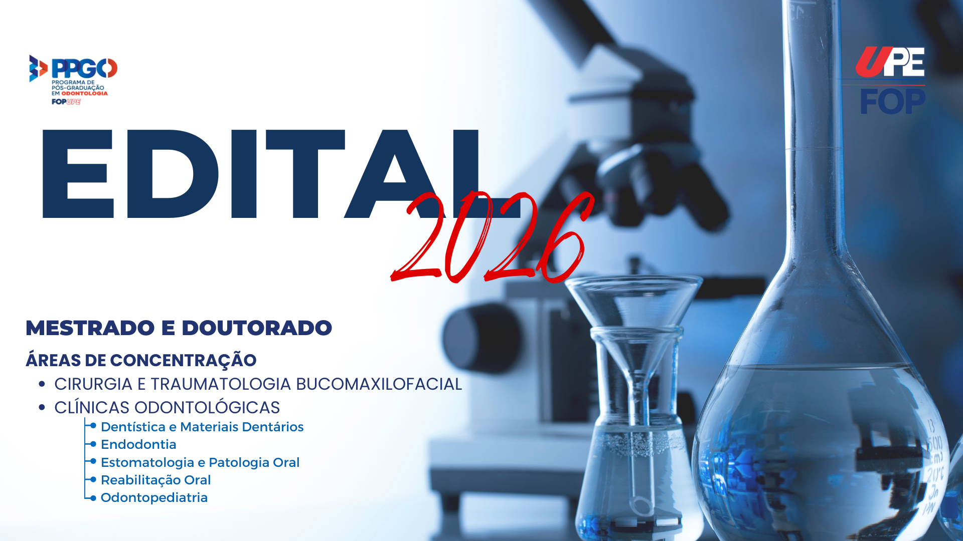 Edital aberto PPGO FOP/UPE 2026